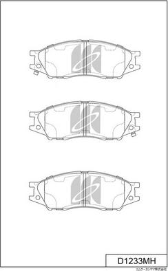MK Kashiyama D1233MH - Kit pastiglie freno, Freno a disco autozon.pro