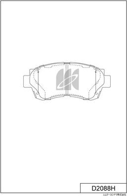 MK Kashiyama D2088H - Kit pastiglie freno, Freno a disco autozon.pro