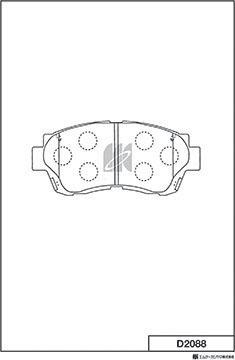 MK Kashiyama D2088 - Kit pastiglie freno, Freno a disco autozon.pro
