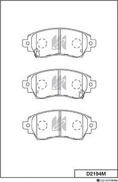 MK Kashiyama D2194M - Kit pastiglie freno, Freno a disco autozon.pro