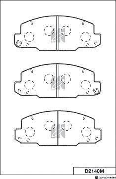 MK Kashiyama D2140M - Kit pastiglie freno, Freno a disco autozon.pro