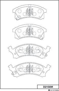 MK Kashiyama D2156M - Kit pastiglie freno, Freno a disco autozon.pro