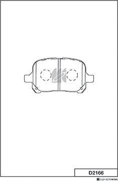 MK Kashiyama D2166 - Kit pastiglie freno, Freno a disco autozon.pro