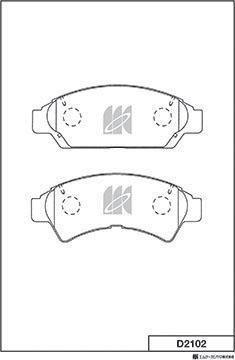 MK Kashiyama D2102 - Kit pastiglie freno, Freno a disco autozon.pro