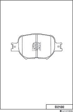 MK Kashiyama D2180 - Kit pastiglie freno, Freno a disco autozon.pro
