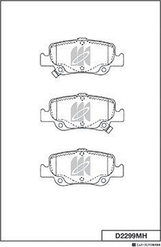 MK Kashiyama D2299MH - Kit pastiglie freno, Freno a disco autozon.pro