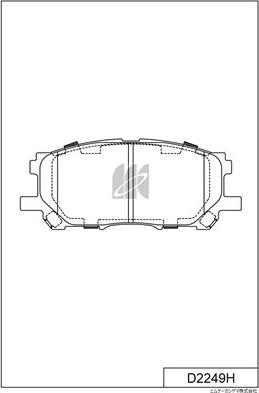 MK Kashiyama D2249H - Kit pastiglie freno, Freno a disco autozon.pro