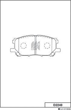 MK Kashiyama D2249 - Kit pastiglie freno, Freno a disco autozon.pro