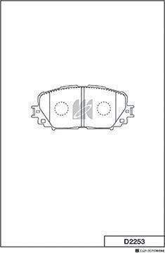 MK Kashiyama D2253 - Kit pastiglie freno, Freno a disco autozon.pro