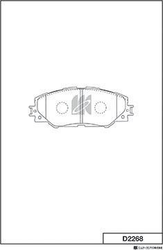 MK Kashiyama D2268 - Kit pastiglie freno, Freno a disco autozon.pro