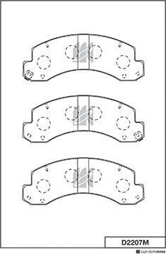 MK Kashiyama D2207M - Kit pastiglie freno, Freno a disco autozon.pro