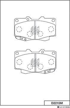 MK Kashiyama D2215M - Kit pastiglie freno, Freno a disco autozon.pro