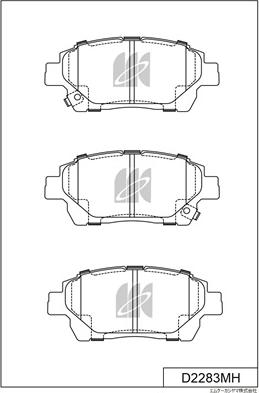 MK Kashiyama D2283MH - Kit pastiglie freno, Freno a disco autozon.pro