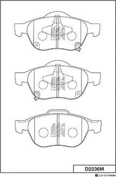 MK Kashiyama D2236M - Kit pastiglie freno, Freno a disco autozon.pro