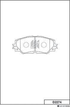 MK Kashiyama D2274 - Kit pastiglie freno, Freno a disco autozon.pro