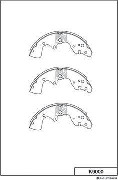 MK Kashiyama K9000 - Kit ganasce freno autozon.pro