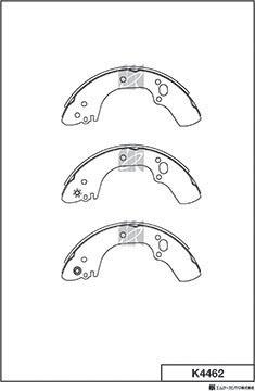 MK Kashiyama K4462 - Kit ganasce freno autozon.pro