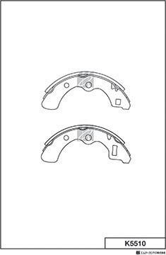 MK Kashiyama K5510 - Kit ganasce freno autozon.pro