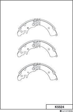 MK Kashiyama K5524 - Kit ganasce freno autozon.pro
