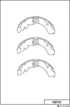 MK Kashiyama K6741 - Kit ganasce freno autozon.pro