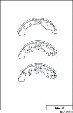 MK Kashiyama K6733 - Kit ganasce freno autozon.pro