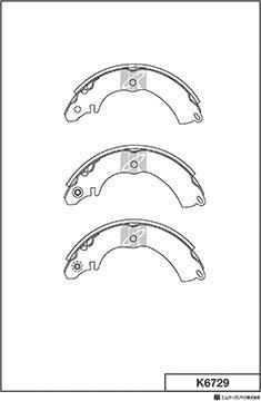 MK Kashiyama K6729 - Kit ganasce freno autozon.pro