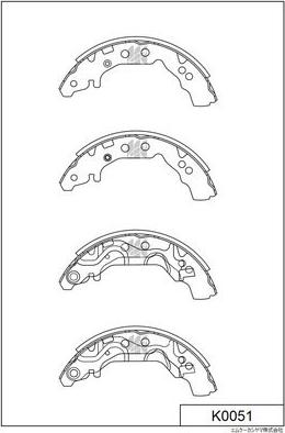 MK Kashiyama K0051 - Kit ganasce freno autozon.pro