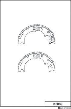MK Kashiyama K0039 - Kit ganasce freno autozon.pro