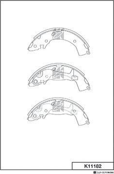 MK Kashiyama K11182 - Kit ganasce freno autozon.pro