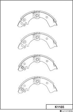 MK Kashiyama K1185 - Kit ganasce freno autozon.pro