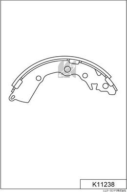 MK Kashiyama K11238 - Kit ganasce freno autozon.pro