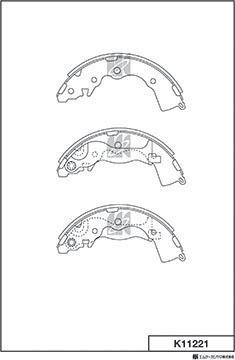 MK Kashiyama K11221 - Kit ganasce freno autozon.pro