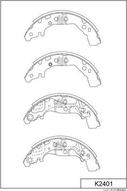 MK Kashiyama K2401 - Kit ganasce freno autozon.pro