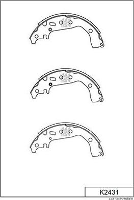 MK Kashiyama K2431 - Kit ganasce freno autozon.pro