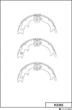 MK Kashiyama K2392 - Kit ganasce freno autozon.pro