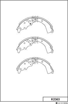 MK Kashiyama K2363 - Kit ganasce freno autozon.pro