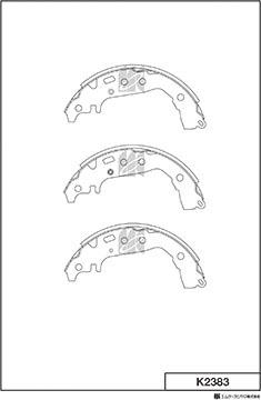 MK Kashiyama K2383 - Kit ganasce freno autozon.pro