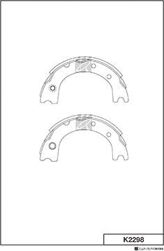 MK Kashiyama K2298 - Kit ganasce freno autozon.pro