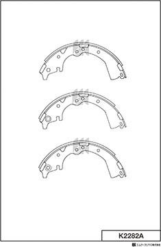 MK Kashiyama K2282A - Kit ganasce freno autozon.pro