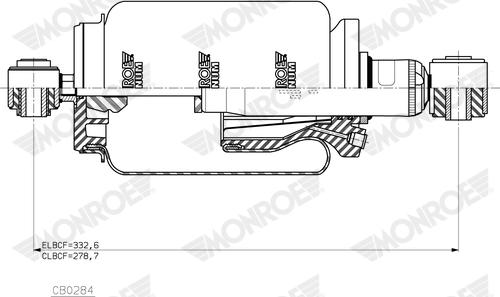 Monroe CB0284 - Ammortizzatore, Sospensione cabina autozon.pro