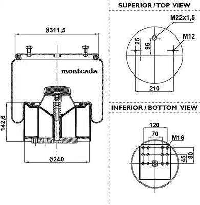 Montcada 0163410 - Soffietto, Sospensione pneumatica autozon.pro