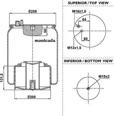 Montcada 0163065 - Soffietto, Sospensione pneumatica autozon.pro