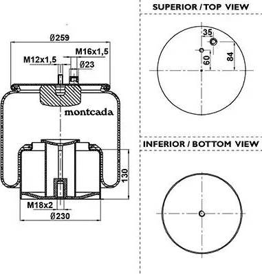 Montcada 0183680 - Soffietto, Sospensione pneumatica autozon.pro