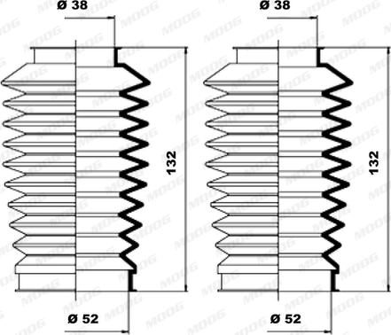 Moog K150040 - Kit soffietto, Sterzo autozon.pro