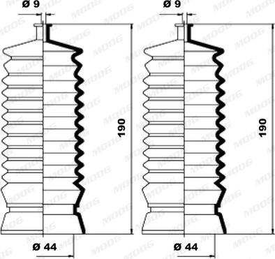 Moog K150062 - Kit soffietto, Sterzo autozon.pro