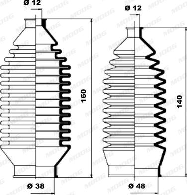 Moog K150013 - Kit soffietto, Sterzo autozon.pro