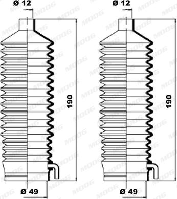 Moog K150089 - Kit soffietto, Sterzo autozon.pro