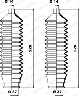 Moog K150085 - Kit soffietto, Sterzo autozon.pro