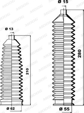 Moog K150088 - Kit soffietto, Sterzo autozon.pro