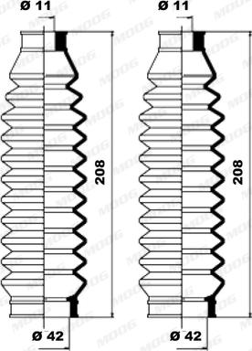 Moog K150083 - Kit soffietto, Sterzo autozon.pro